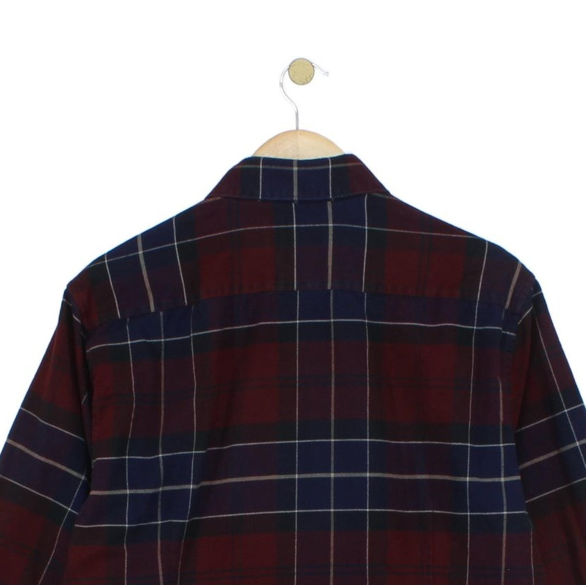 Mens Plaid Shirt Button Up Tailored