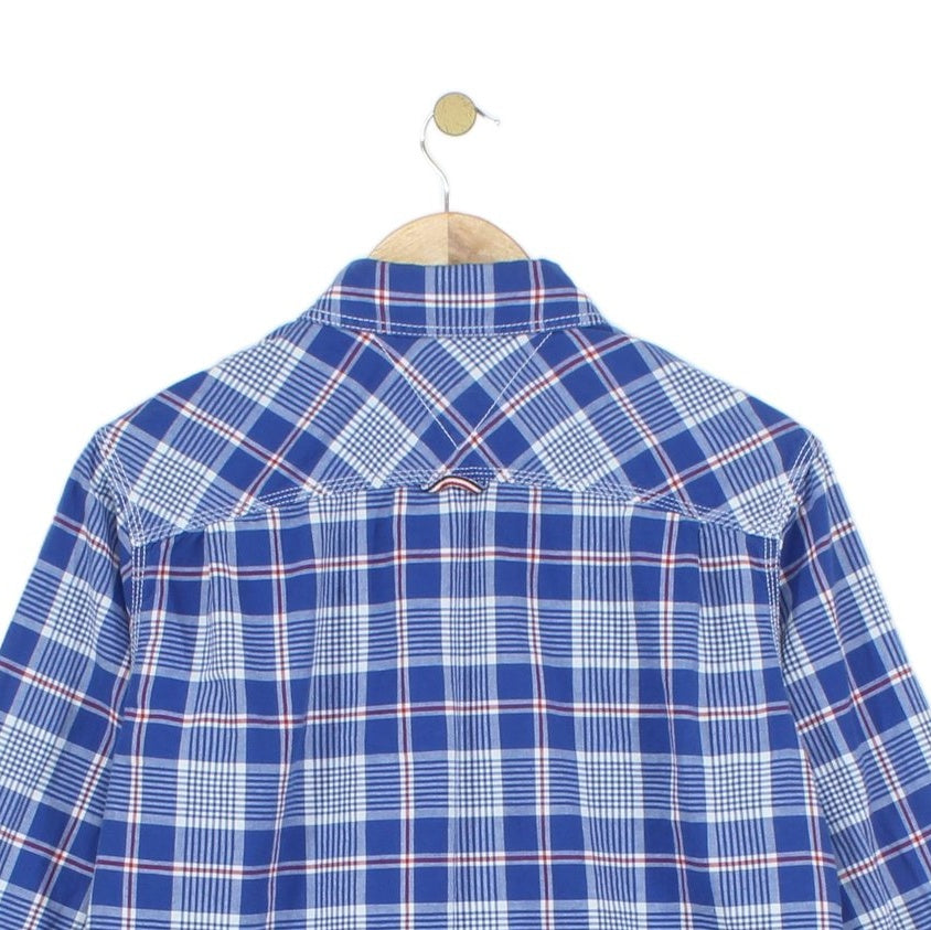 Mens Plaid Shirt Button Up Long Sleeve