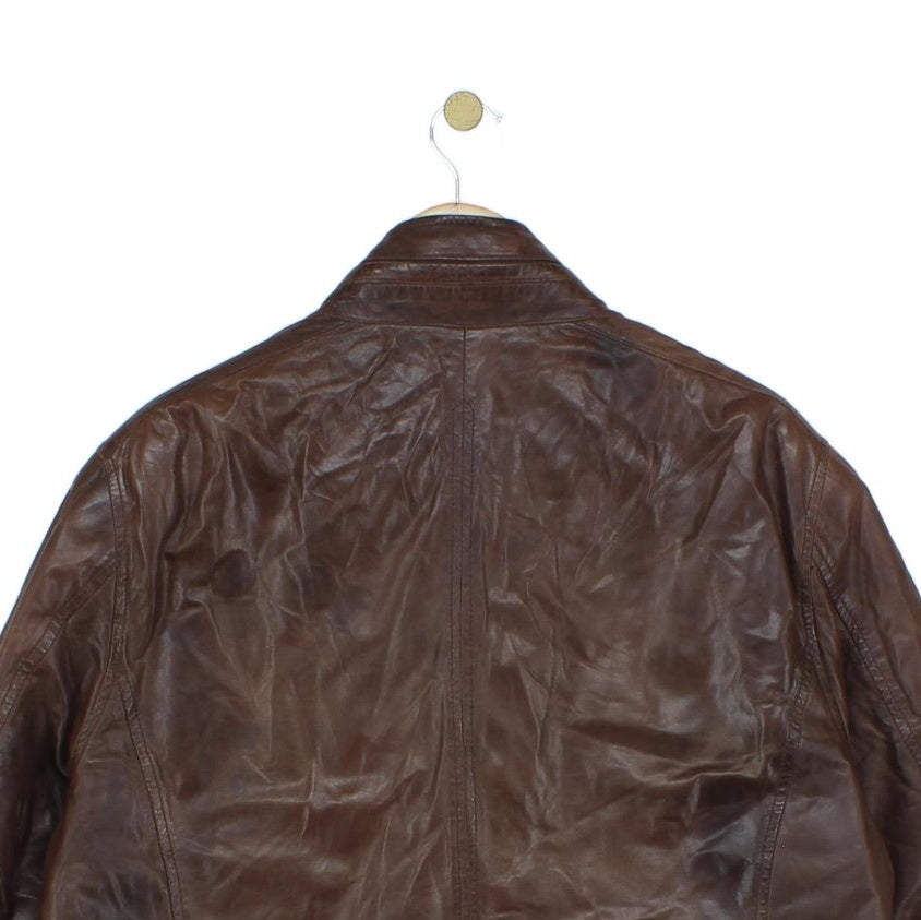 Mens Leather Jacket Outerwear Utility