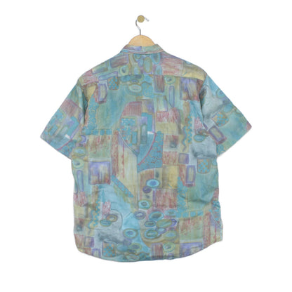 Mens Geometric Shirt  Short Sleeve