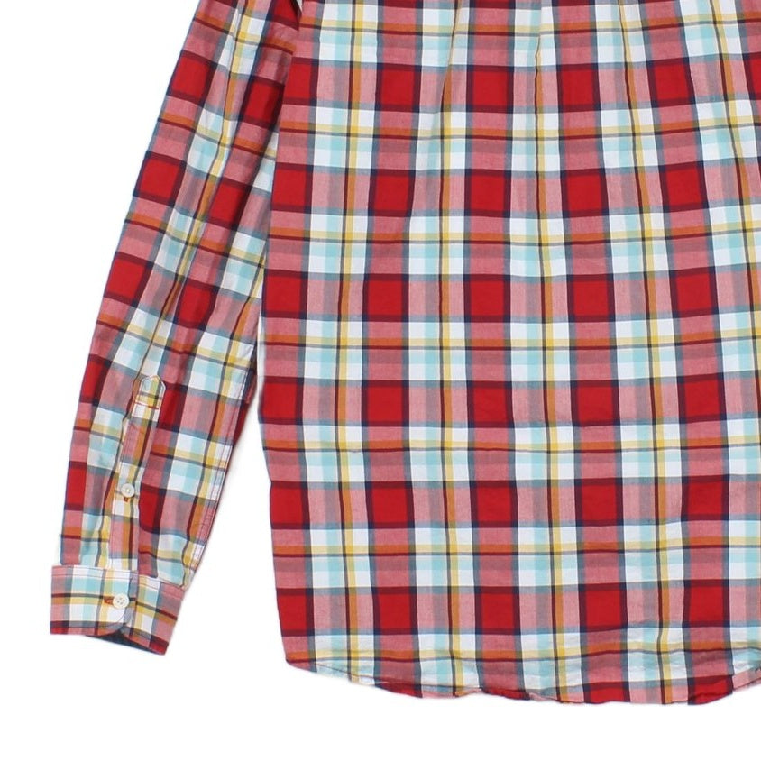 Mens Plaid Shirt Long Sleeve Button Up