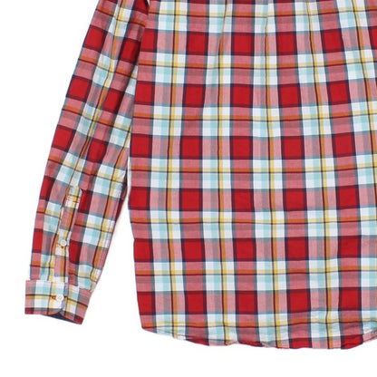 Mens Plaid Shirt Long Sleeve Button Up