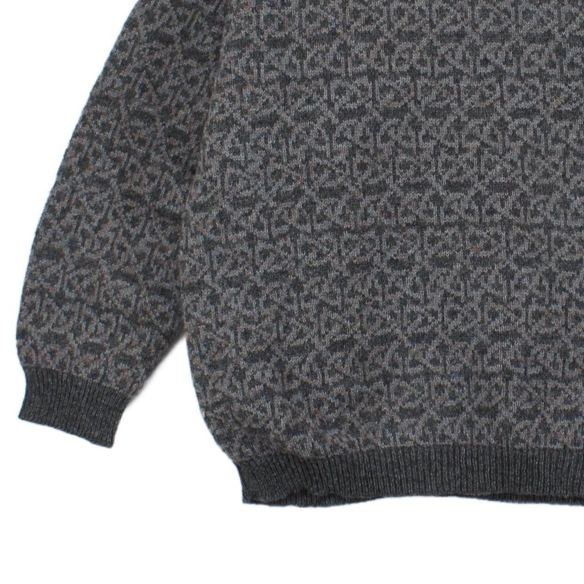Mens Abstract Jumper Chunky Knit Uk Made