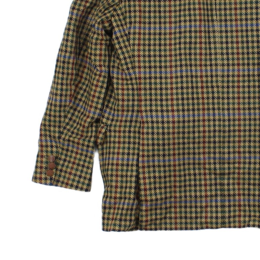 Mens Tweed Blazer Uk Made Notch Lapel Wool