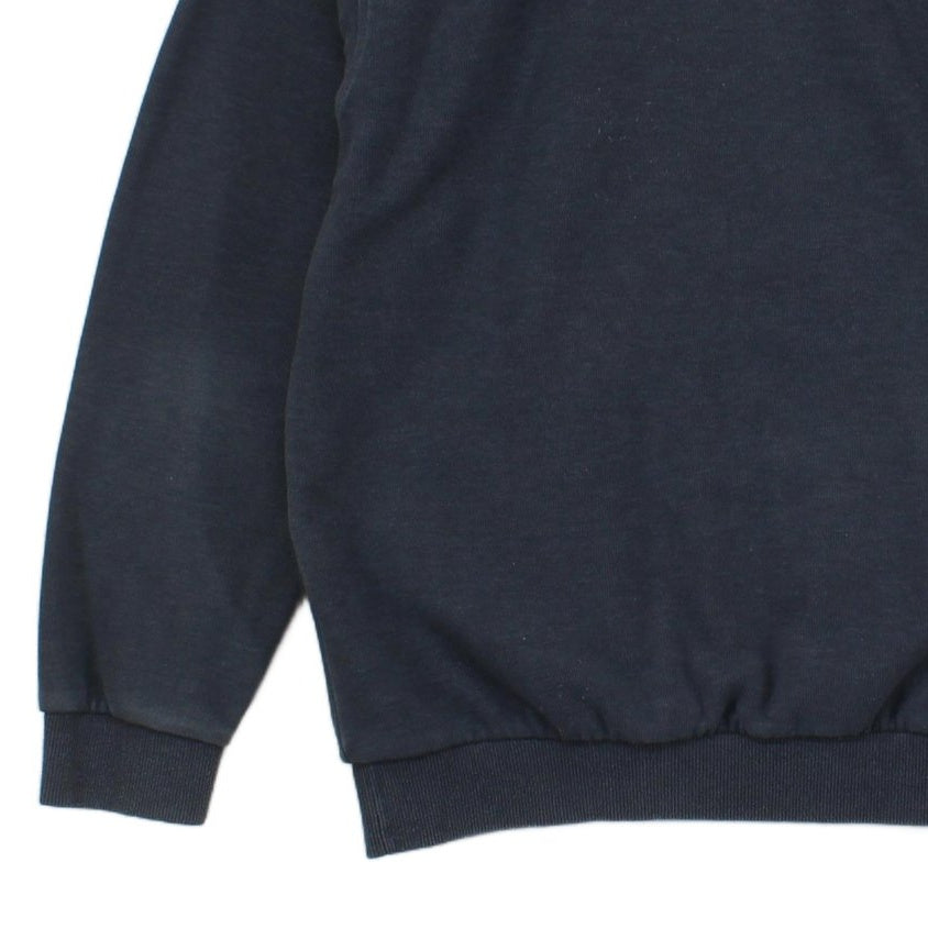 Mens 1/4 Zip Sweatshirt Ribbed Knit Logo