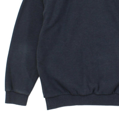 Mens 1/4 Zip Sweatshirt Ribbed Knit Logo