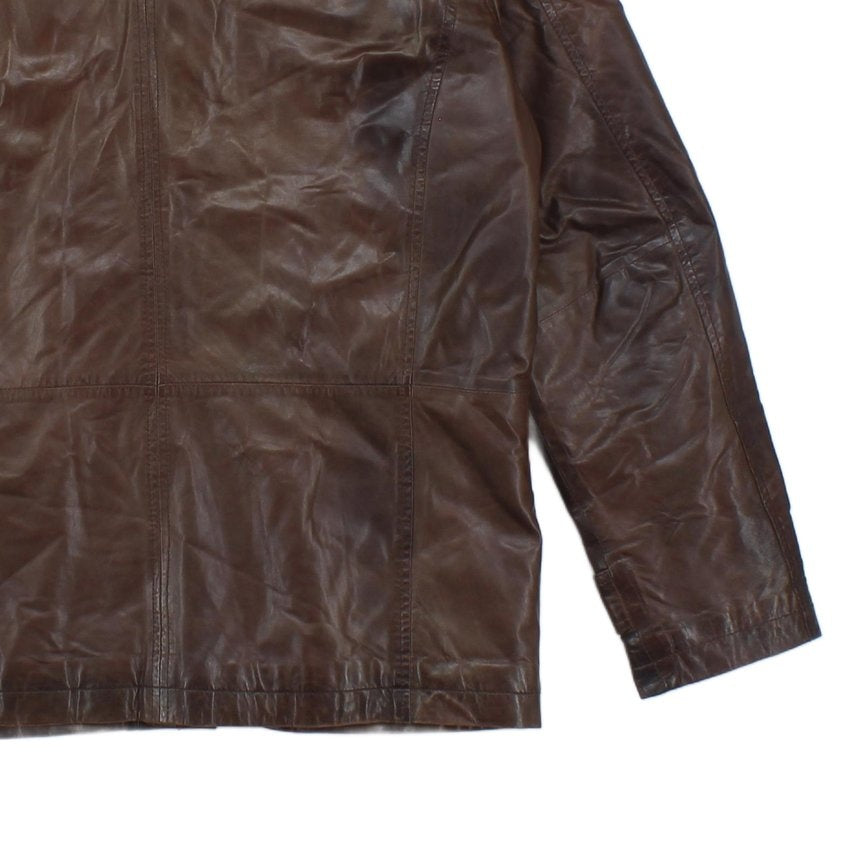 Mens Leather Jacket Outerwear Utility