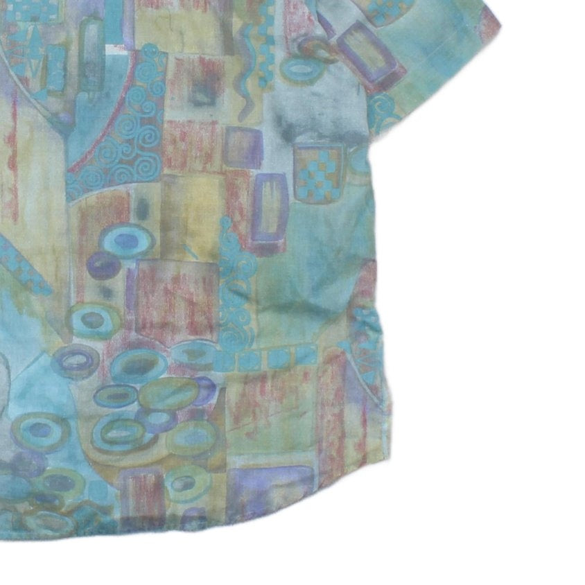 Mens Geometric Shirt  Short Sleeve