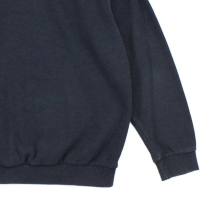 Mens 1/4 Zip Sweatshirt Ribbed Knit Logo
