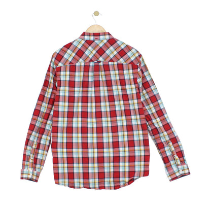 Mens Plaid Shirt Long Sleeve Button Up