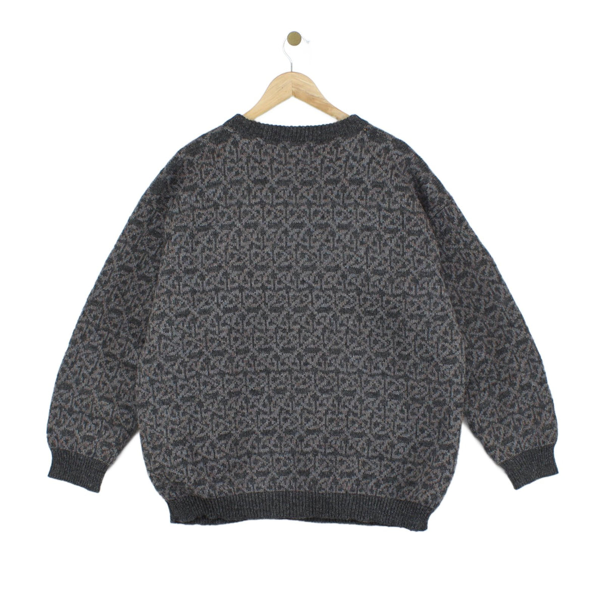 Mens Abstract Jumper Chunky Knit Uk Made