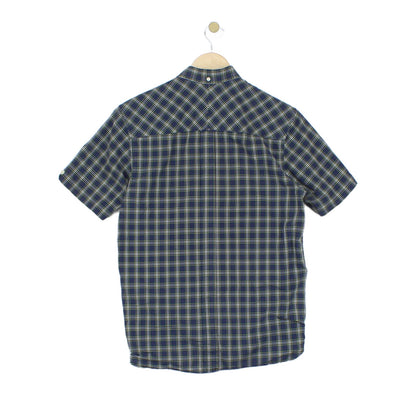 Mens Check Shirt Button Up Short Sleeve