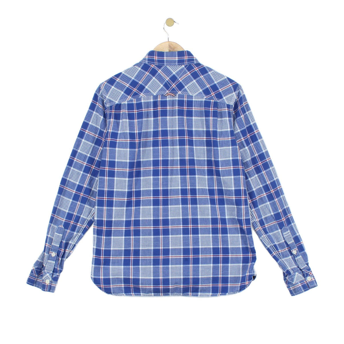Mens Plaid Shirt Button Up Long Sleeve