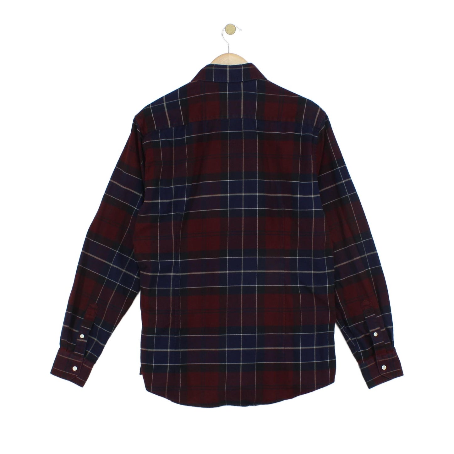 Mens Plaid Shirt Button Up Tailored