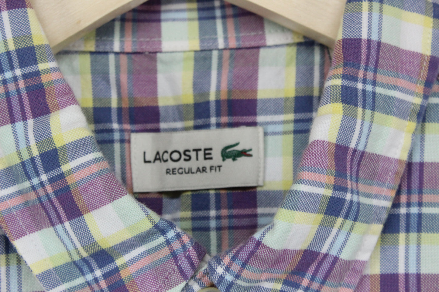 Mens Plaid Shirt Short Sleeve Casual Button Up