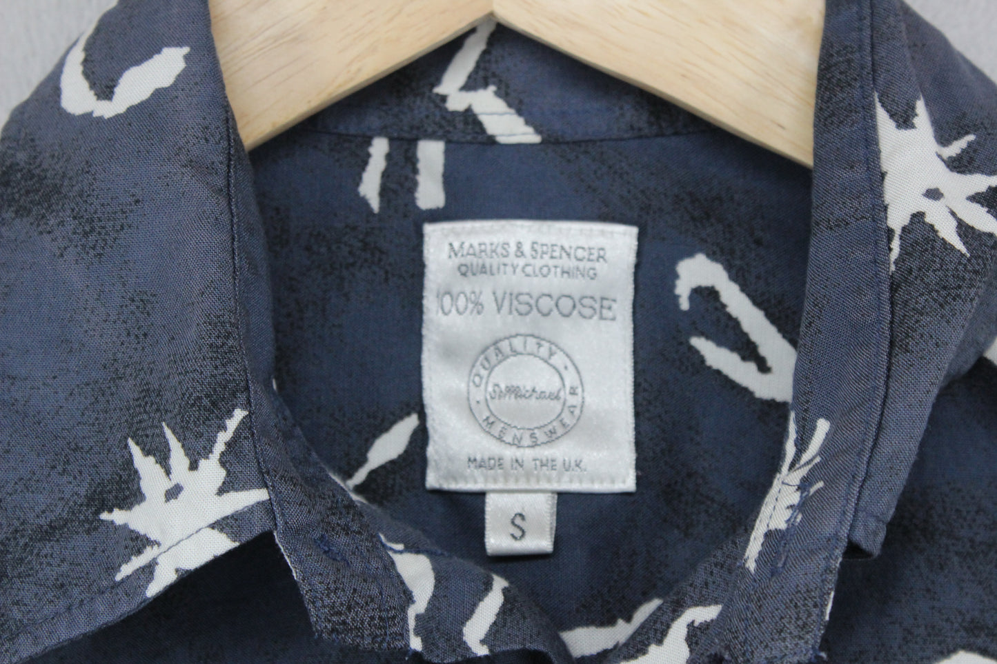 Mens Abstract Shirt  Short Sleeve Viscose