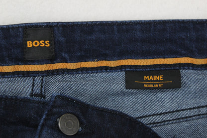 Mens Maine Jeans Regular Straight Stretch Denim