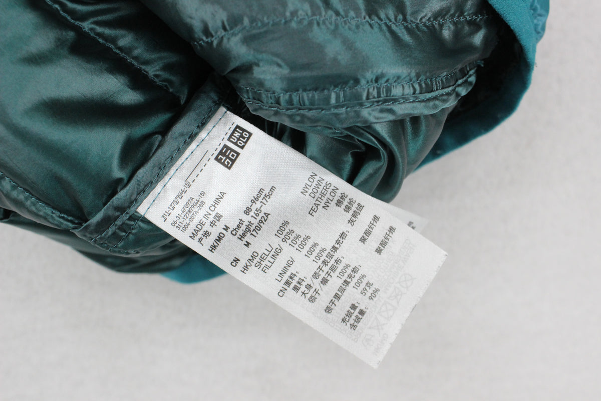 Mens Down Quilted Jacket Hooded Lightweight Insulated