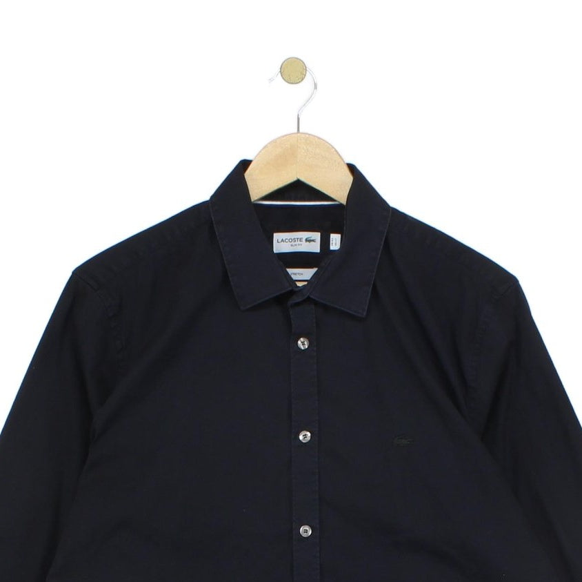 Mens Shirt Stretch Slim Fit Button Up Long Sleeve
