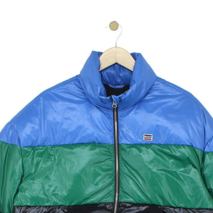 Womens Puffer Jacket Full Zip Colour Block