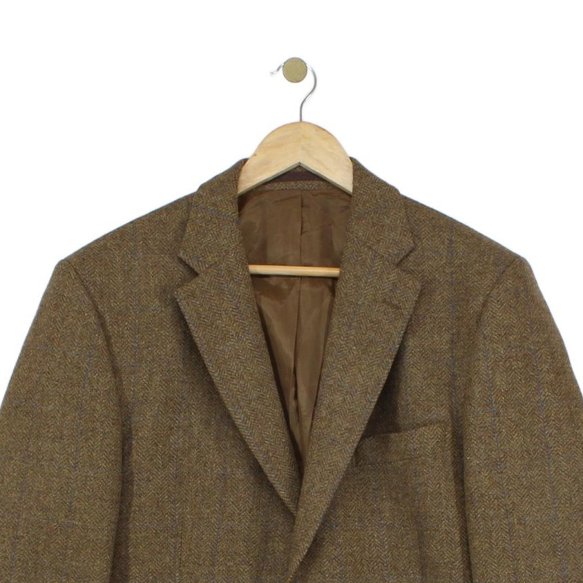 Mens Tweed Blazer Long Wool
