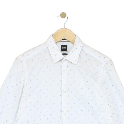 Mens Shirt Slim Fit Anchors Long Sleeve Pattern