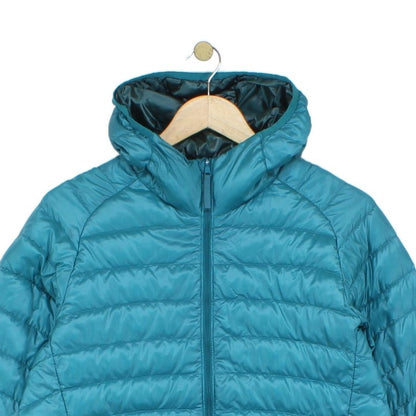 Mens Down Quilted Jacket Hooded Lightweight Insulated