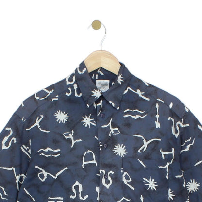 Mens Abstract Shirt  Short Sleeve Viscose