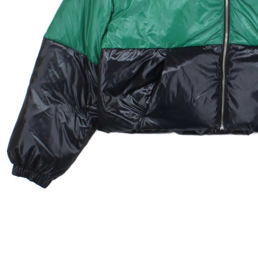 Womens Puffer Jacket Full Zip Colour Block