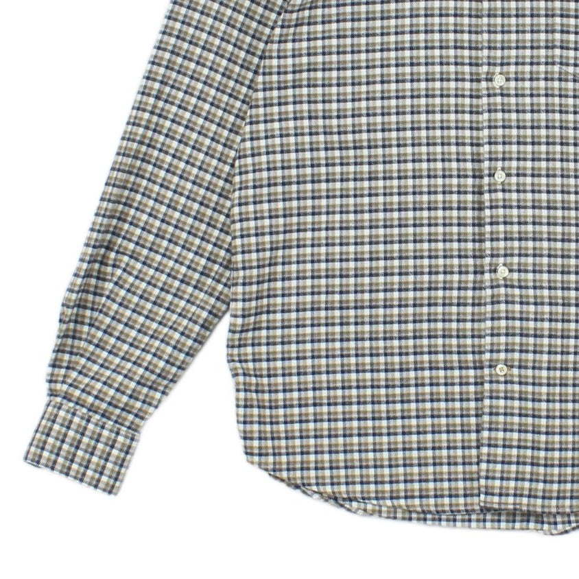 Mens Flannel Check Shirt Long Sleeve Button Up