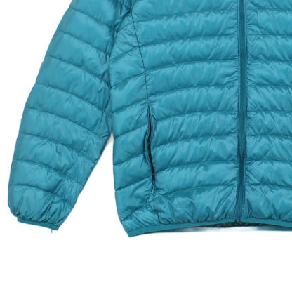 Mens Down Quilted Jacket Hooded Lightweight Insulated