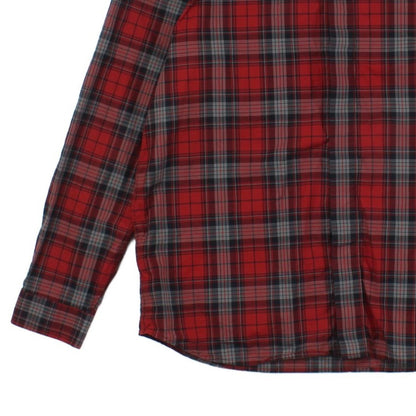Mens Plaid Shirt Long Sleeve Button Up