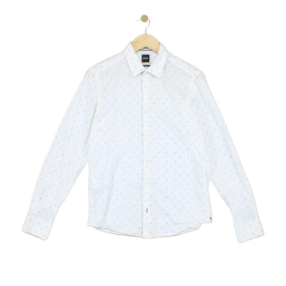 Mens Shirt Slim Fit Anchors Long Sleeve Pattern