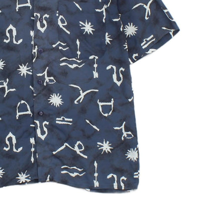 Mens Abstract Shirt  Short Sleeve Viscose