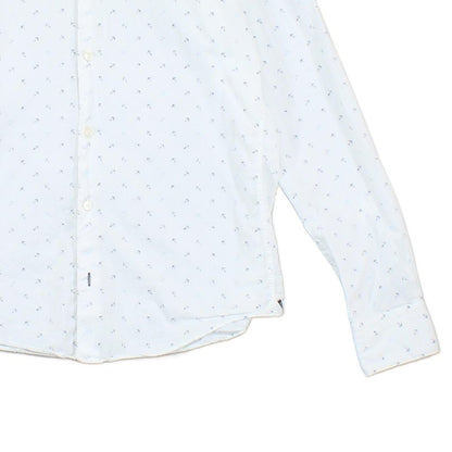Mens Shirt Slim Fit Anchors Long Sleeve Pattern