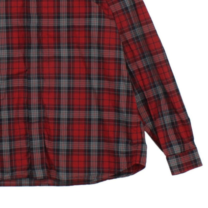 Mens Plaid Shirt Long Sleeve Button Up
