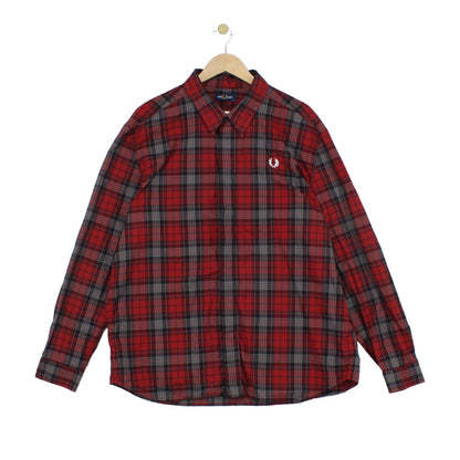 Mens Plaid Shirt Long Sleeve Button Up