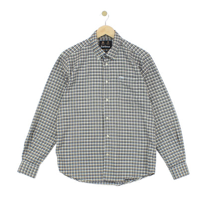 Mens Flannel Check Shirt Long Sleeve Button Up