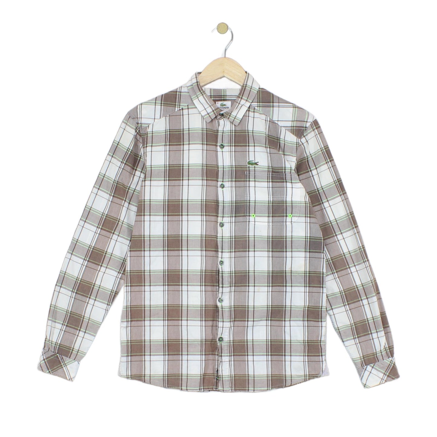 Mens Check Shirt Button Up Long Sleeve