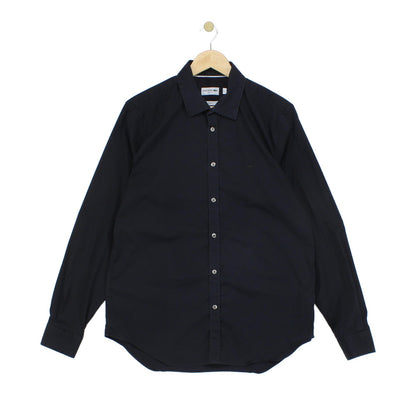Mens Shirt Stretch Slim Fit Button Up Long Sleeve