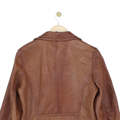 Womens Leather Overcoat Uk Made Double Breasted