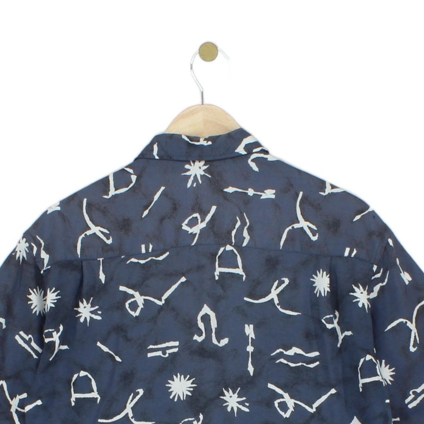 Mens Abstract Shirt  Short Sleeve Viscose