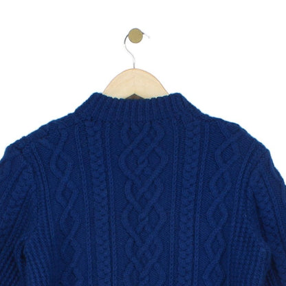 Womens Cable Knit Jumper Crew Neck Wool