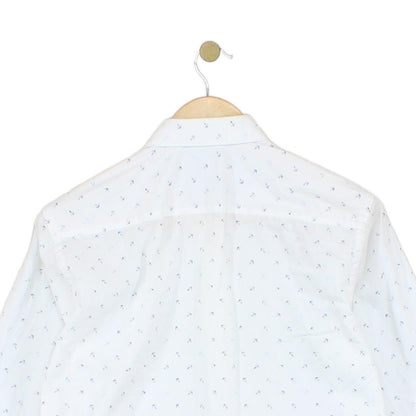 Mens Shirt Slim Fit Anchors Long Sleeve Pattern