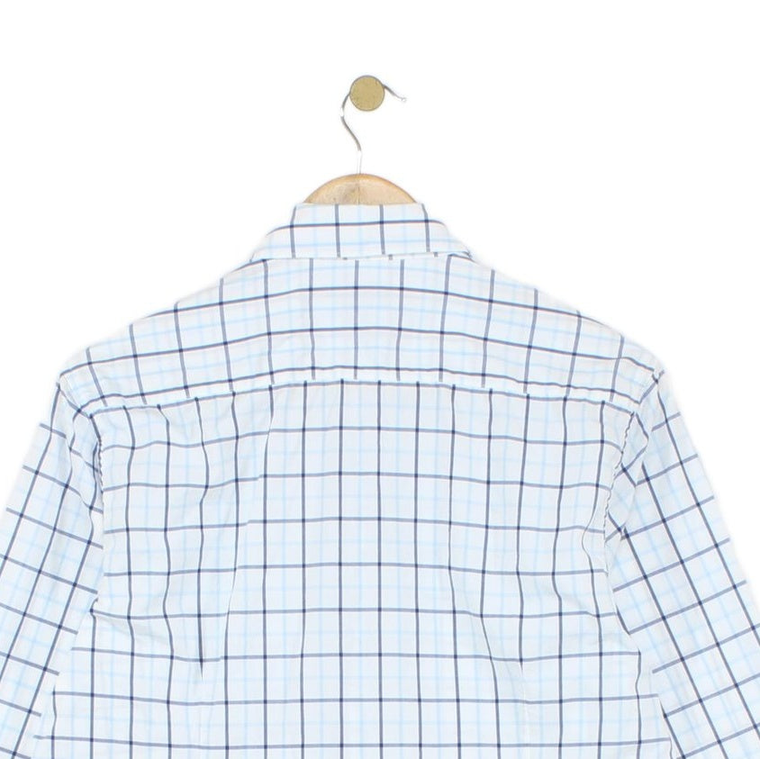 Mens Plaid Shirt Tailored Button Up