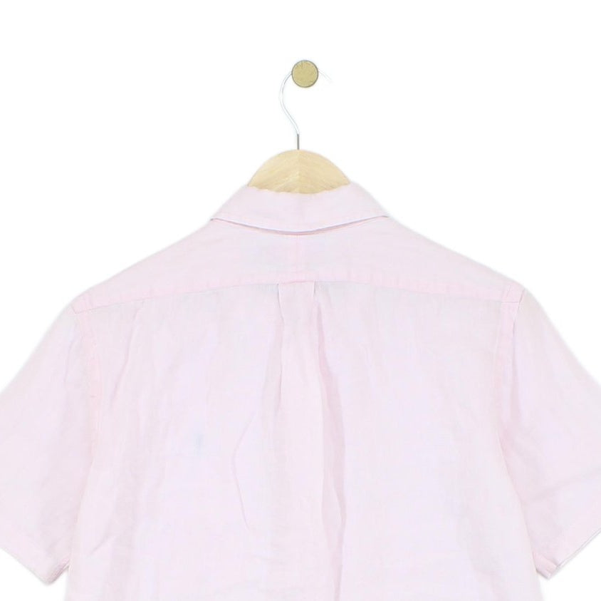 Mens Linen Shirt Custom Fit Short Sleeve