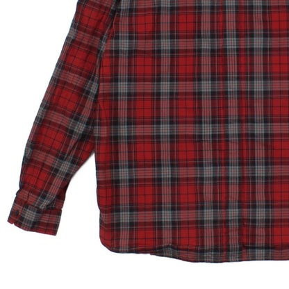 Mens Plaid Shirt Long Sleeve Button Up