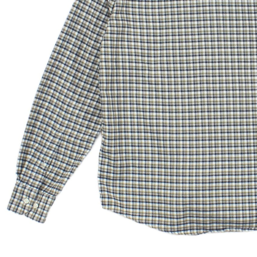 Mens Flannel Check Shirt Long Sleeve Button Up