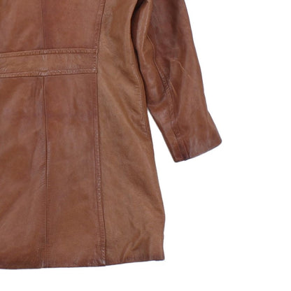 Womens Leather Overcoat Uk Made Double Breasted