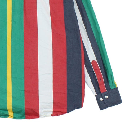 Mens Striped Shirt Long Sleeve Button Up Relaxed